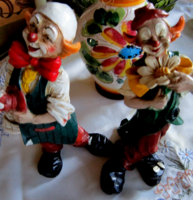 Clown couple claudio vivian resin