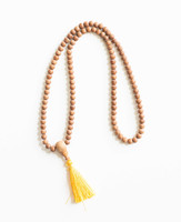 Buddhist mala chain - made of wooden beads - prayer beads for meditation