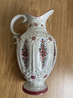 Antique very beautiful earthenware jug with a convex pattern