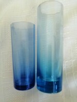 Beautiful blue glass 14 and 11 cm