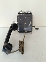Antique wall-mounted crank telephone device starožitný telefón 341 8875