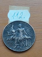 France 10 centime 1916 mintmark: 