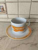 Zsolnay porcelán teás csésze kis tányérral eladó!