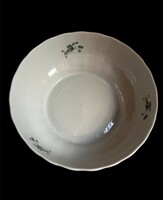 Bolgár apró kék virágos irrizáló mázas antik nagyméretű porcelán kínáló tál