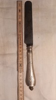 Knife with silver handle, engraved monogram