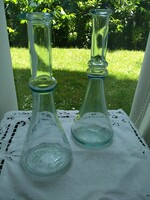 Collector's glass bottle, green Bernese and two Italian