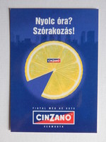 Képeslap - Cinzano vermut humoros reklámlap