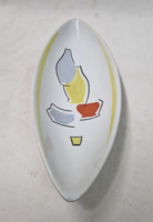 Art deco stílusú porcelán csónak alakú tálka, tálca hibátlan állapotban