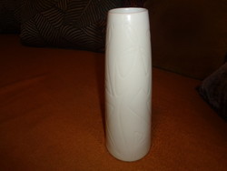 Zsolnay white jazz vase with shield seal, 31 cm