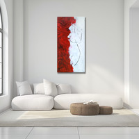 Vörös Edit: Női Akt - Red Silhouette 120x60cm