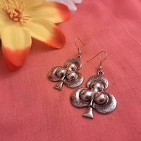 Silver-plated earrings 4 cm