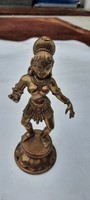 Hindu goddess Parvati solid copper statue - 15 cm.