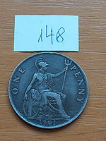 English England 1 penny 1901 Queen Victoria, bronze 148