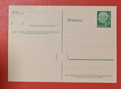 Stamped postcard, Germany, postal clerk