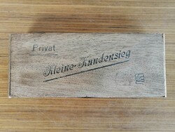 Wooden box with German inscription