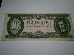 Ten forint paper money October 28, 1975