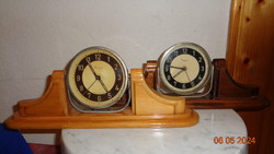 Danuvia, 2 Hungarian table clocks, good, working, good condition, 29 cm