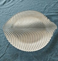 Nachtmann palm leaf glass serving bowl