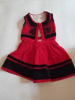 Székely folk costume for 2-3 years old, knitted, tailored, skirt, vest, apron