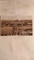Budapest,  Lánchíd képeslap a Dunával, gőzhajókkal