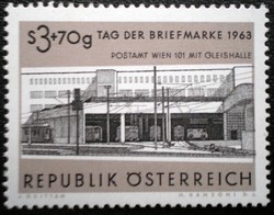 A1144 / Austria 1963 stamp day stamp postal clerk