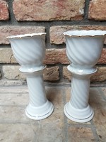 Porcelán posztamens-virágtartó-kaspó