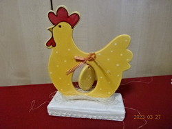 Easter glazed ceramic, hen with egg, height 20 cm. Jokai.