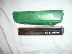 Hohner echo szájharmonika tokjával