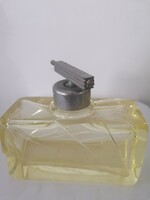 Citrin szinű parfümös üveg Art deco