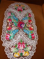 Beautiful Kalocsa riceli tablecloth 64x34 cm