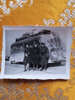 Hungarian national guard, next to a bus in winter, around 1944 2.