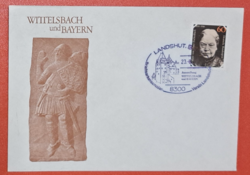Stamped envelope, Germany, ran