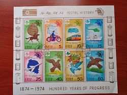 North Korea postal history small sheet mi 1693-1700 €2