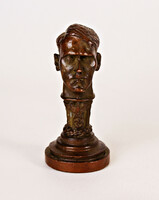 Hitler head statue with stylized stamp base - repro