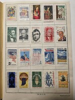 American stamps from the 60s and 70s, pasted in an album