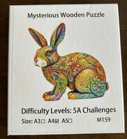 Nyuszi fa puzzle - A4-es méretben