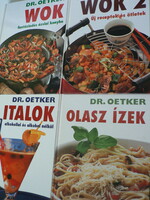 Dr. Oetker receptkönyvek 4. 4 db könyv egyben Olasz ízek, Wok 1-2, Italok