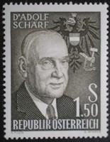 A1075 / austria 1960 adolf schärf chancellor stamp postal clerk