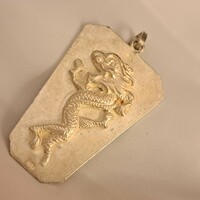 Marked silver-plated pendant 4 cm