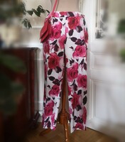 Orsay 42 pink capri pants, cotton, floral
