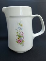 Porcelain water jug with a plain flower pattern
