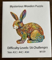Bunny wooden puzzle - size A5