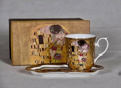 Klimt glass with wide coaster (25032)