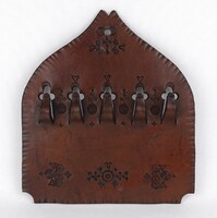 1R391 wall key holder with leather decoration 25 x 22.5 Cm