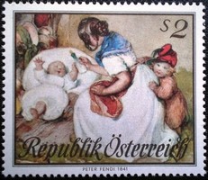 A1237 / Austria 1967 Mother's Day stamp postal clerk