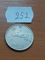Norway 1 kroner 1971 olive v, horse copper-nickel 252