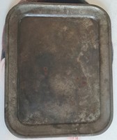 Old coffee house alpaca marked tray for sale. Size: 27x21 cm