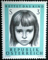 A1222 / Austria 1966 Austrian Children's Rescue Society stamp postal clerk