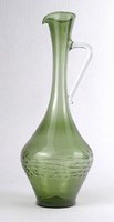 1R387 flawless green blown Murano glass jug 21.5 Cm