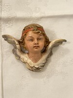 Antique fairy hand painted putto.